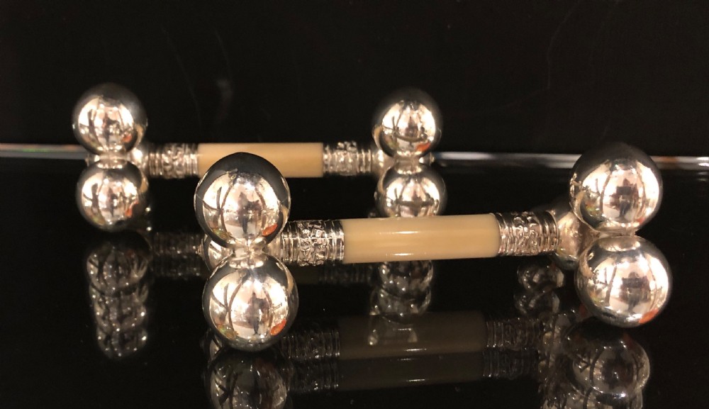 Pair of Antique Victorian Silver Knife Rests View IV