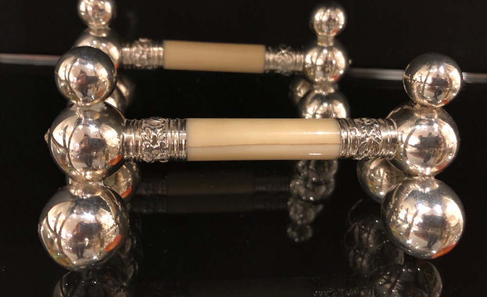 Pair of Antique Victorian Silver Knife Rests View V