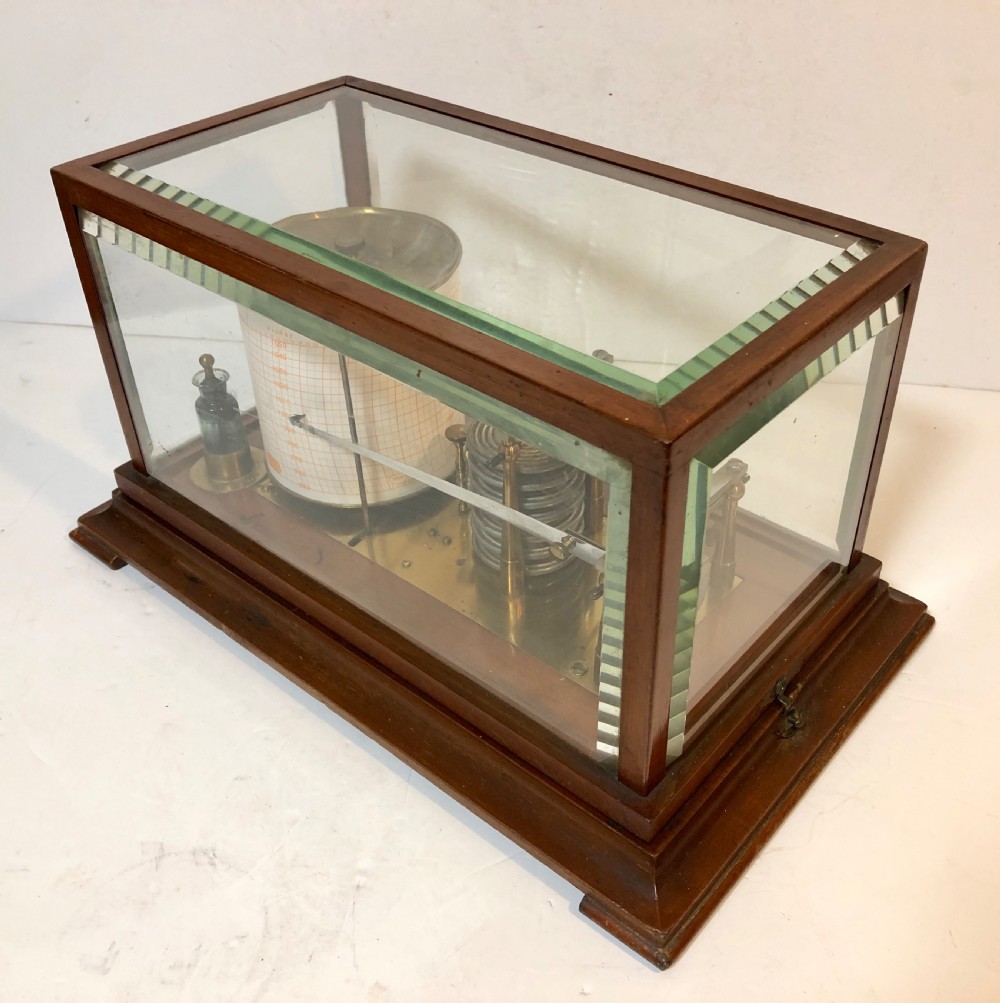 Antique 8 Day Clockwork Drum Barograph View IV