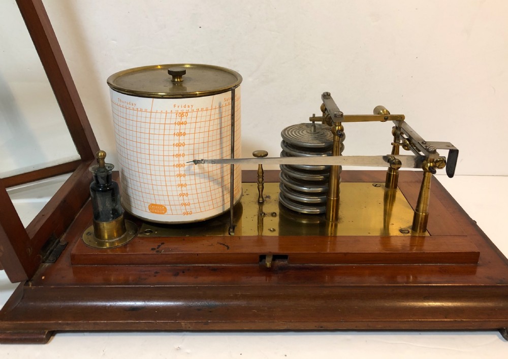 Antique 8 Day Clockwork Drum Barograph View VII