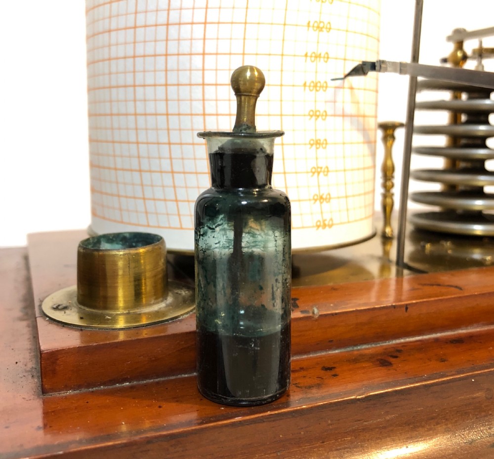 Antique 8 Day Clockwork Drum Barograph View XI