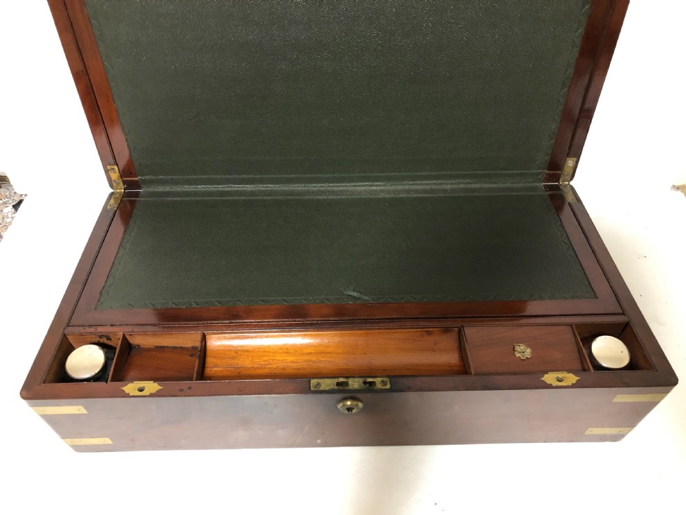 Antique Victorian Flame Mahogany Writing Slope View VII