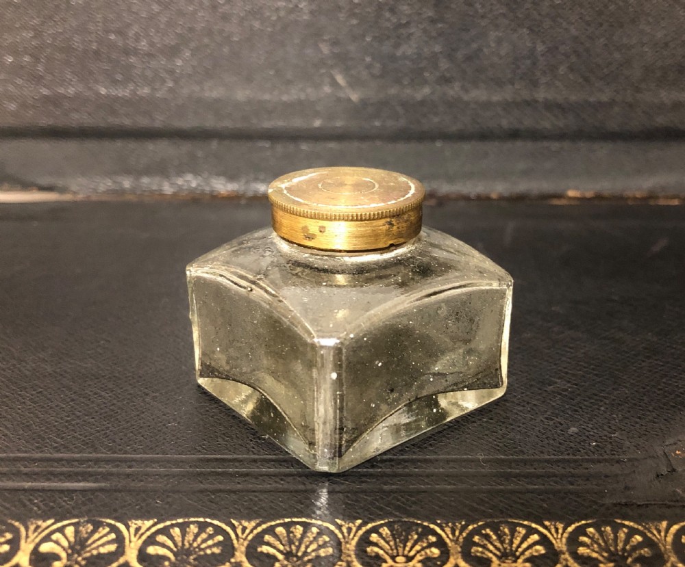 Antique Victorian Walnut Brass Bound Writing Slope with Secret Drawers View X