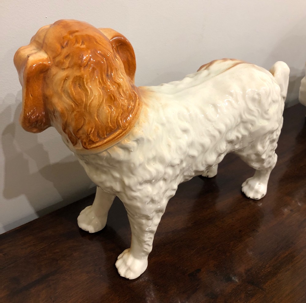 Pair of Antique Standing Staffordshire Dogs View IX