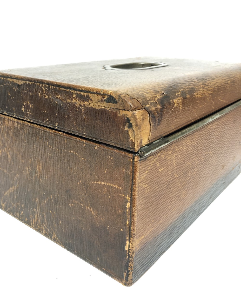 Antique Victorian Leather Fitted Jewellery Box View VIII
