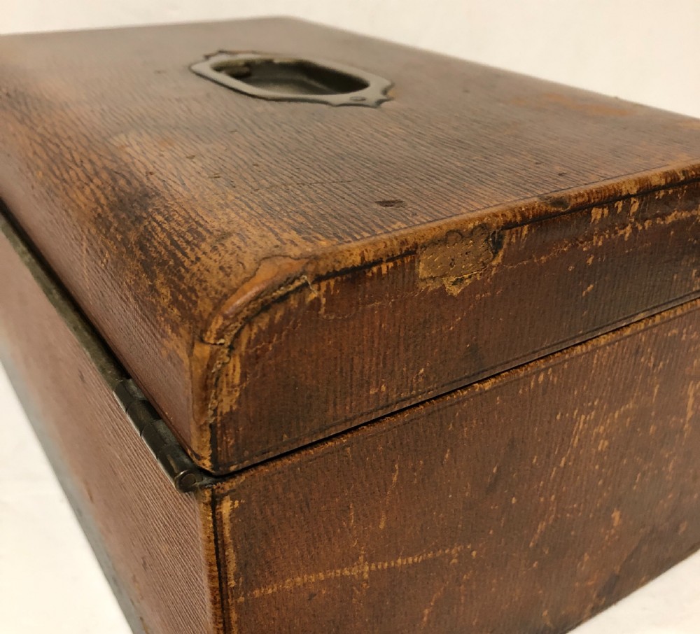 Antique Victorian Leather Fitted Jewellery Box View IX