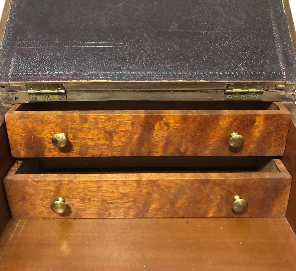 Antique Victorian Clerks Writing Desk Box View XI