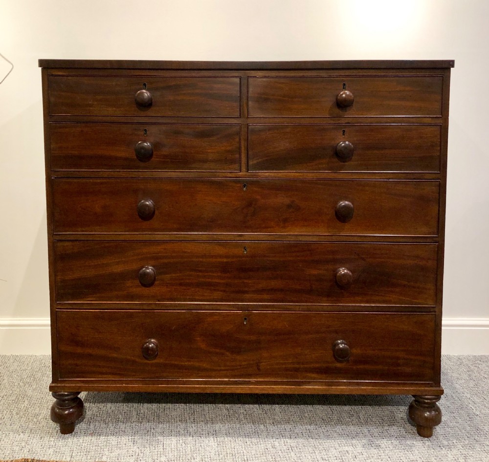 Large Antique Victorian Mahogany Chest of Drawers View II