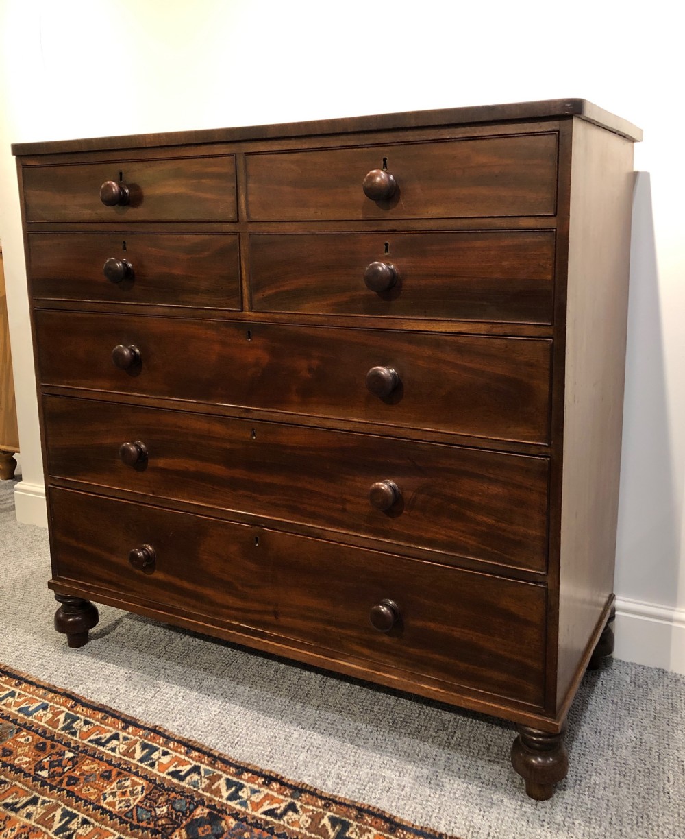 Large Antique Victorian Mahogany Chest of Drawers View III