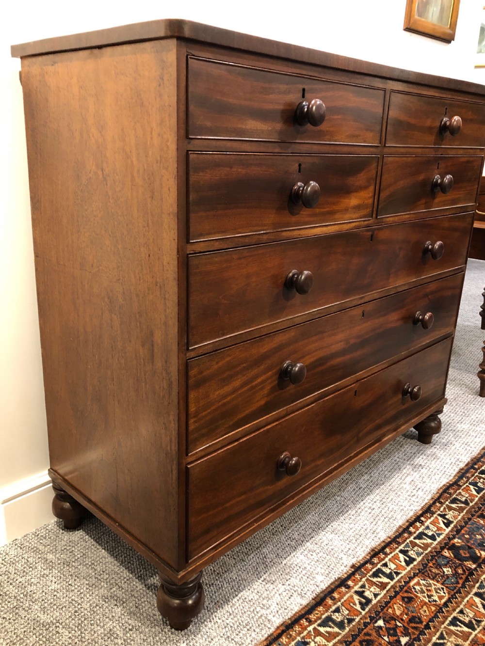 Large Antique Victorian Mahogany Chest of Drawers View IV