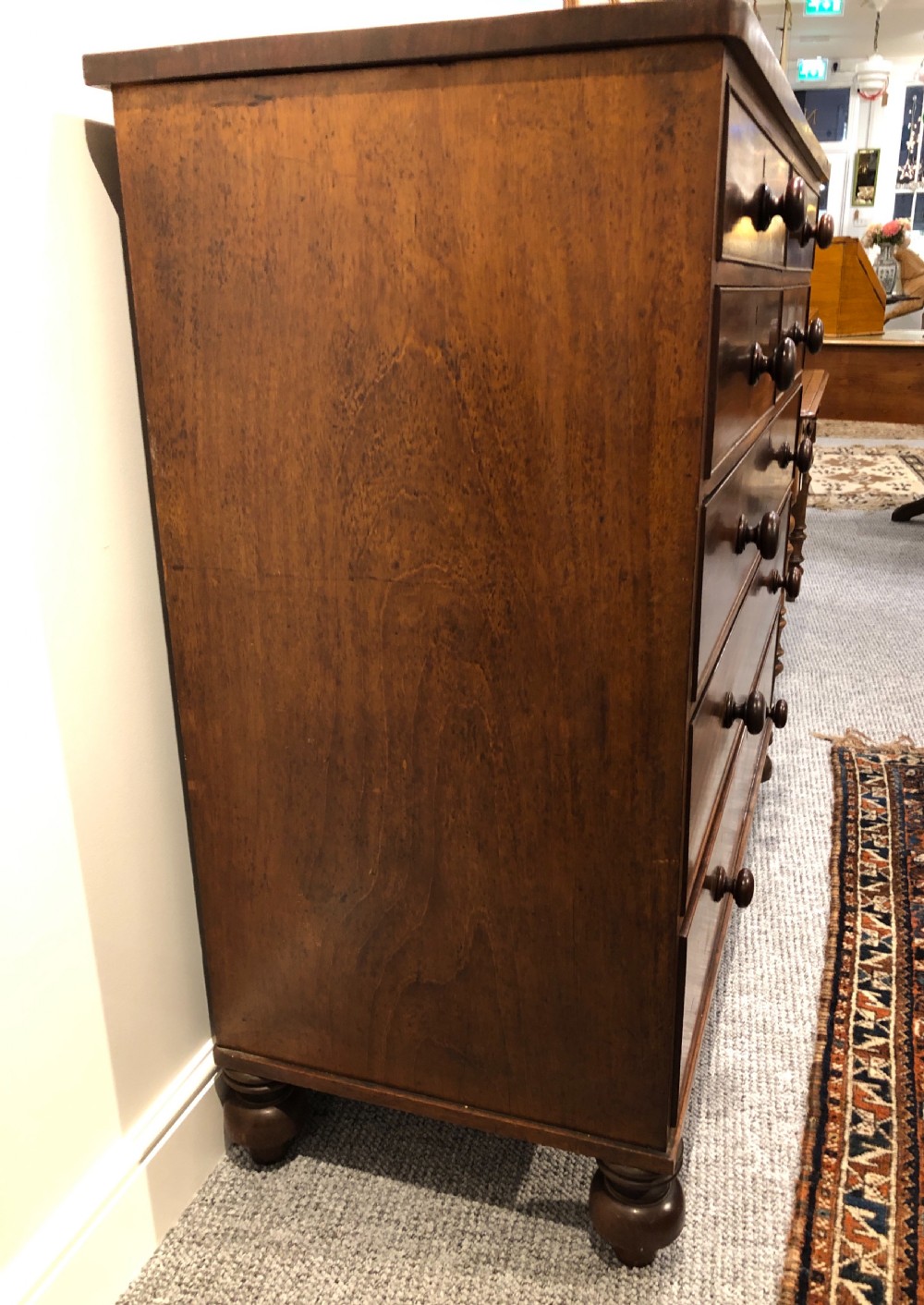 Large Antique Victorian Mahogany Chest of Drawers View VI