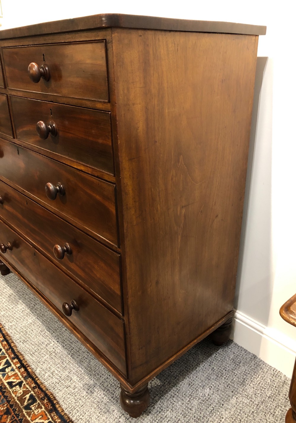 Large Antique Victorian Mahogany Chest of Drawers View VII