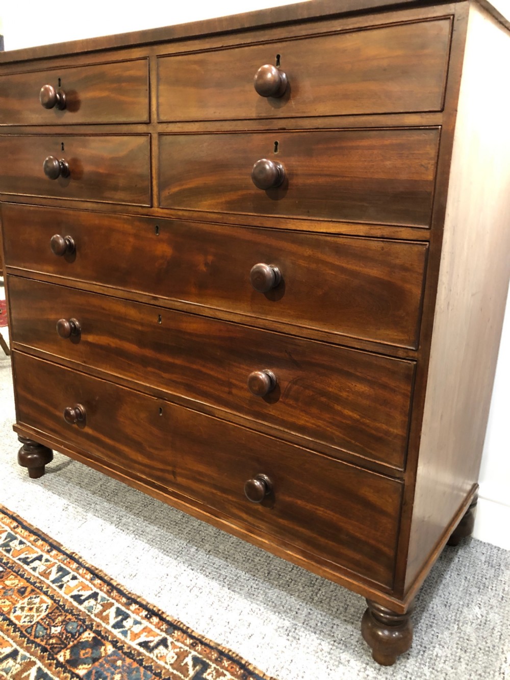 Large Antique Victorian Mahogany Chest of Drawers View VIII