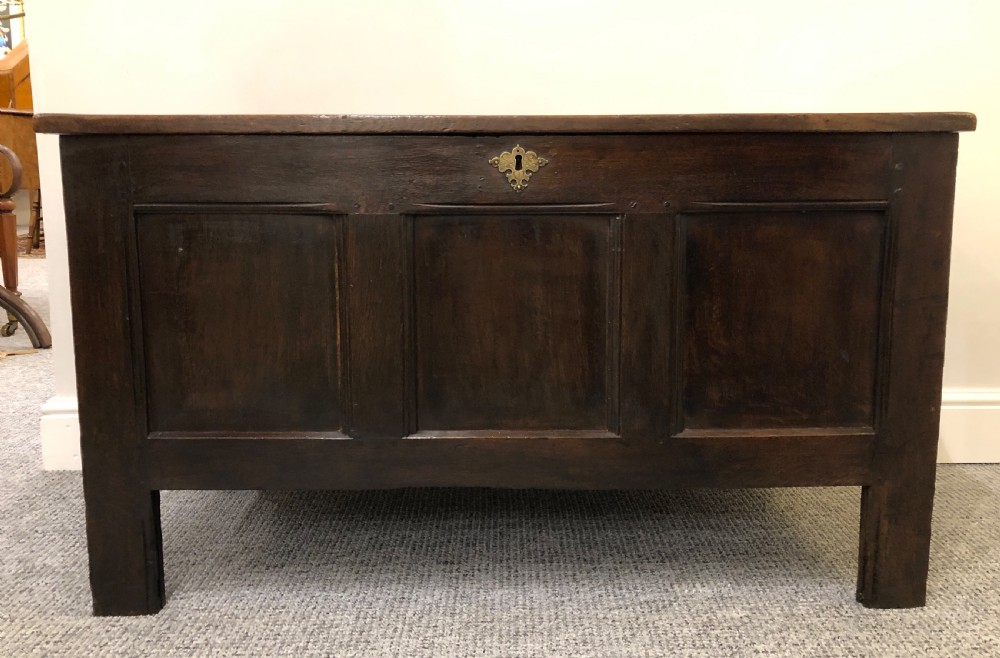 Antique 18th Century Oak Coffer  View V