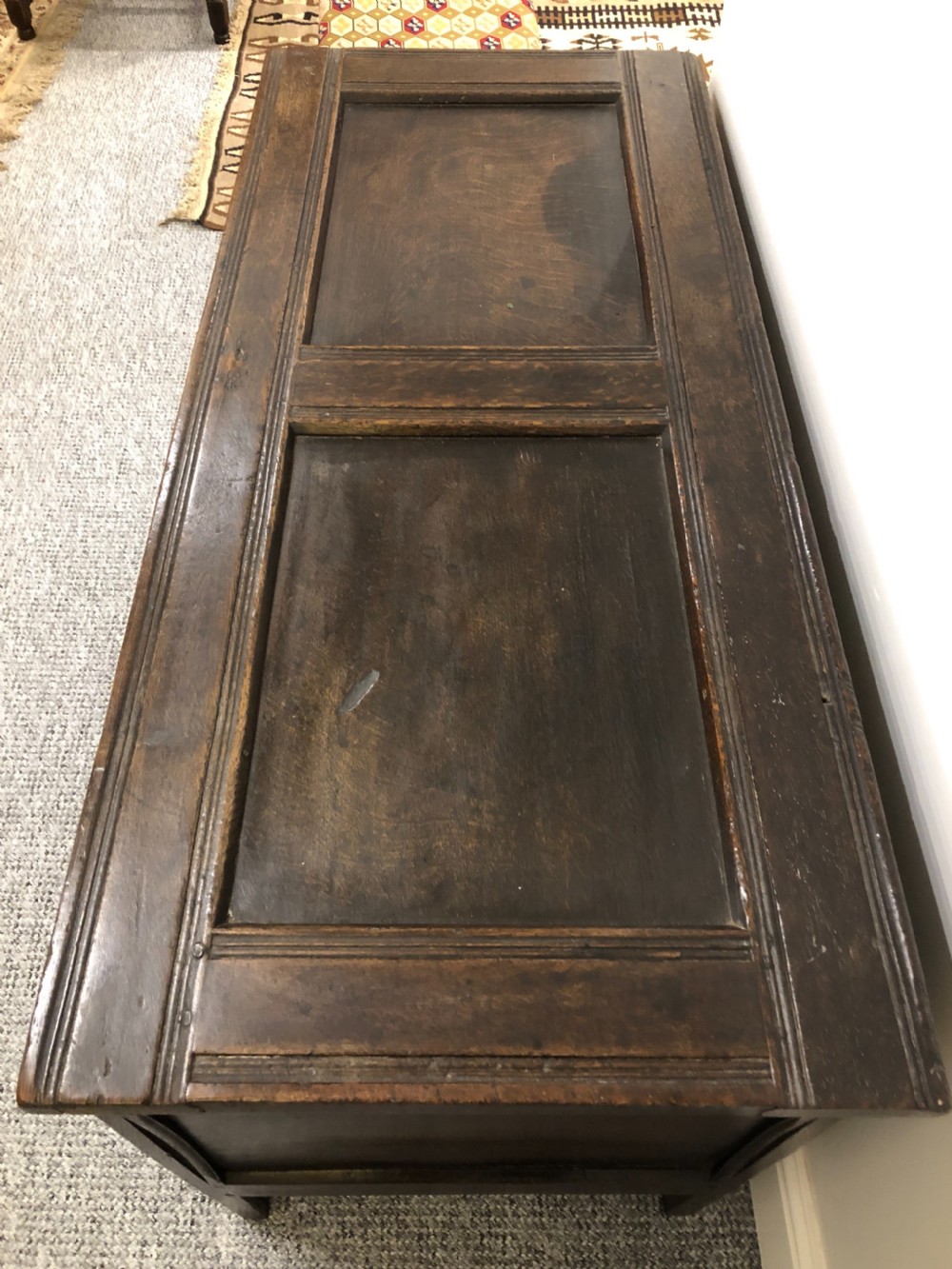 Antique 18th Century Oak Coffer  View VIII