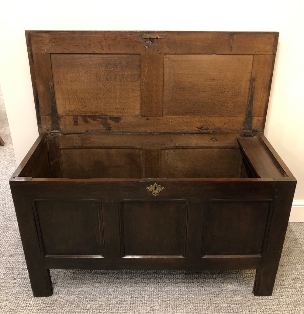 Antique 18th Century Oak Coffer  View IX