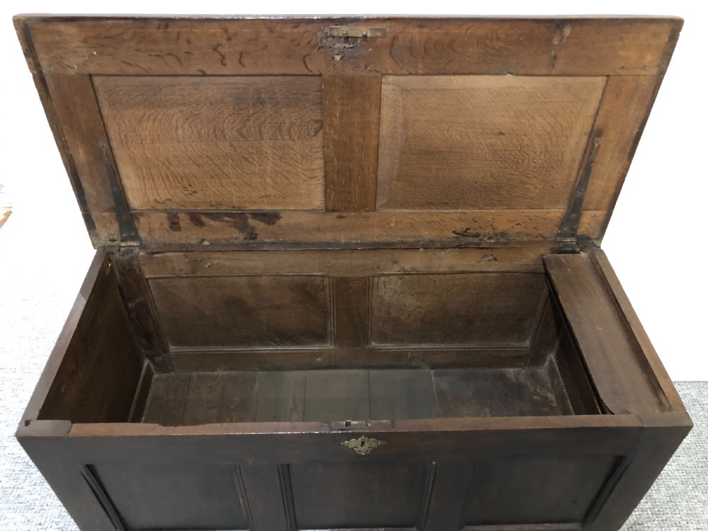 Antique 18th Century Oak Coffer  View X