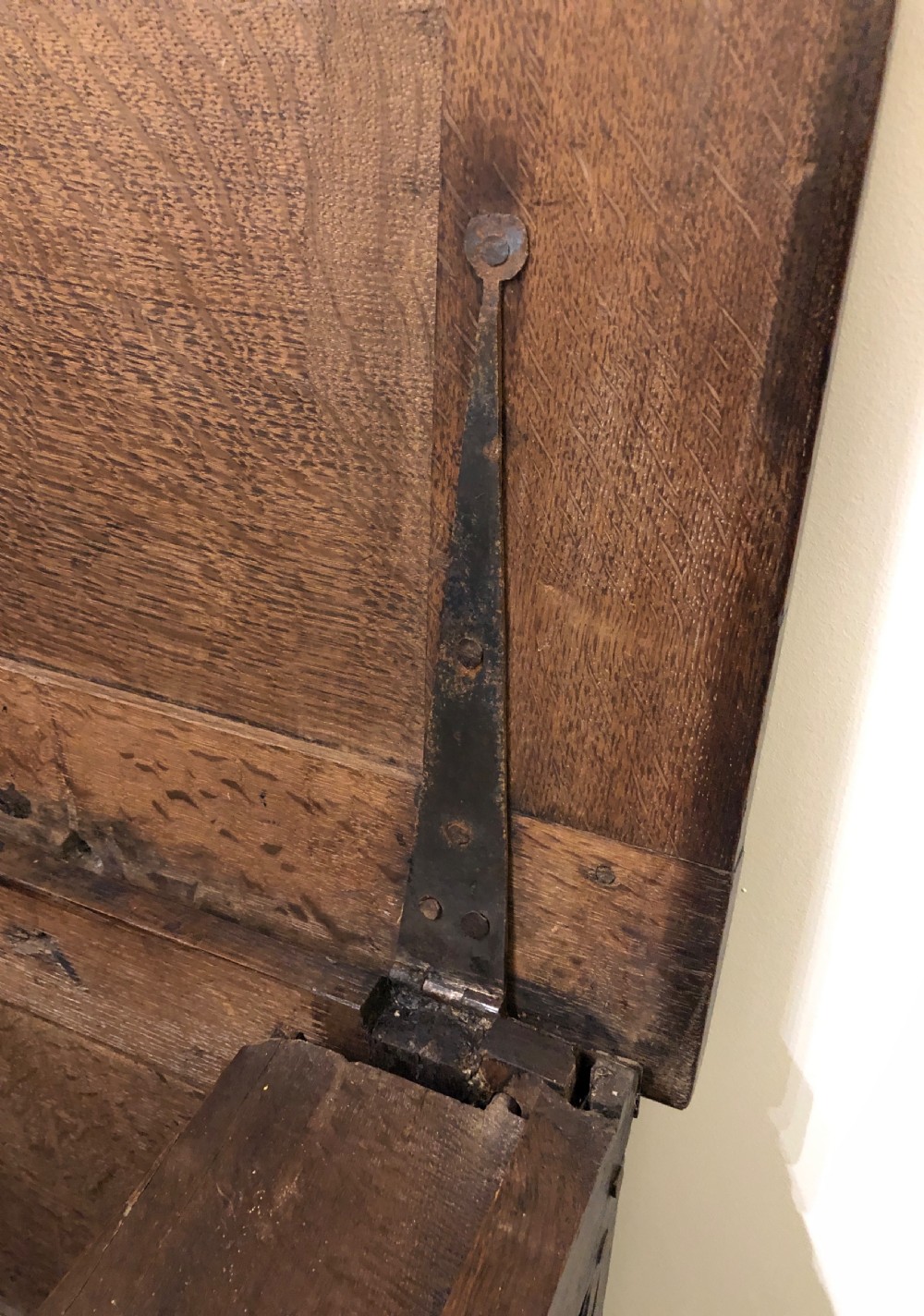 Antique 18th Century Oak Coffer  View XI