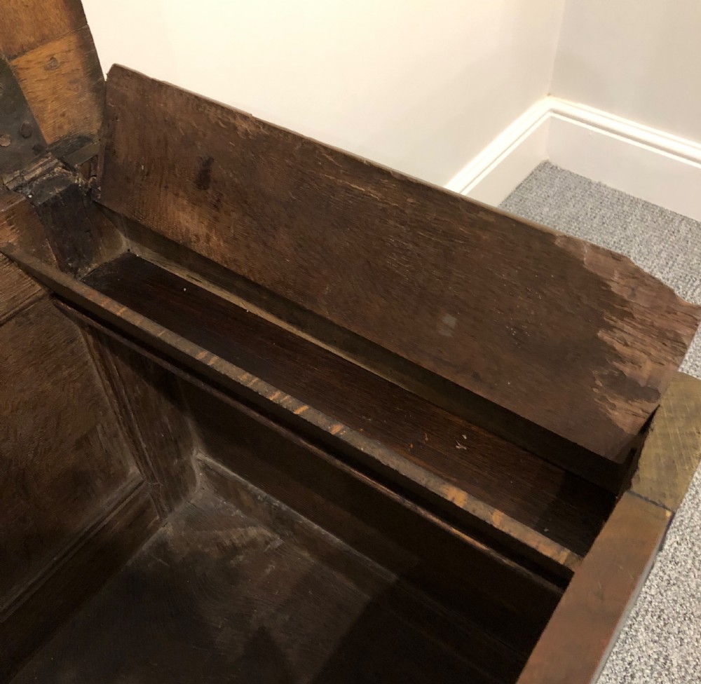 Antique 18th Century Oak Coffer  View XII
