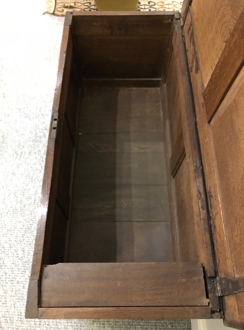 Antique 18th Century Oak Coffer  View XIII