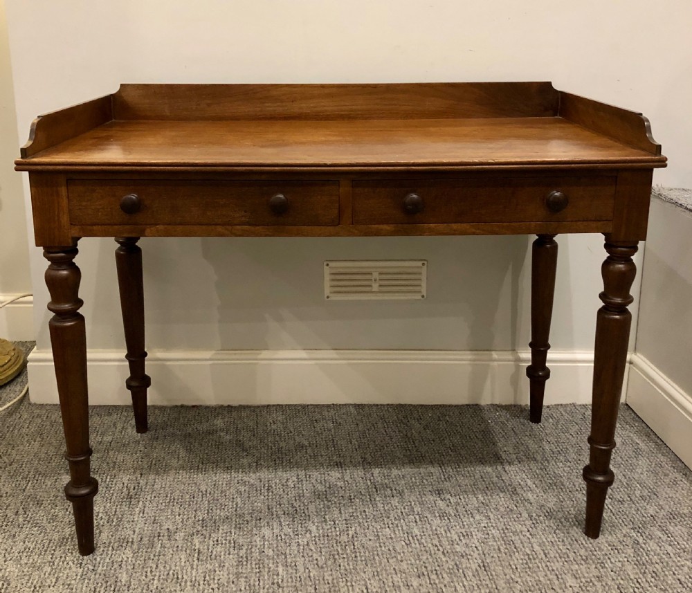 Antique Victorian Two Drawer Side Table