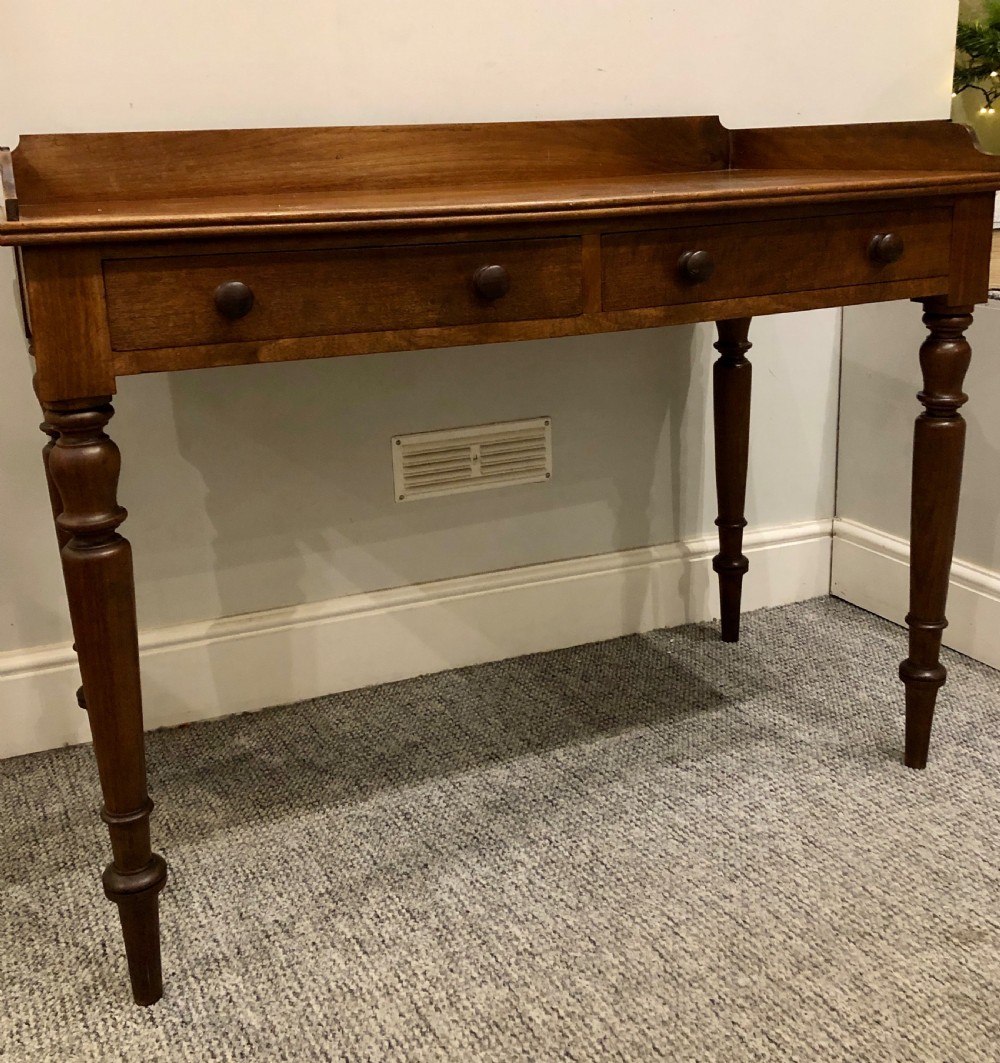 Antique Victorian Two Drawer Side Table View II