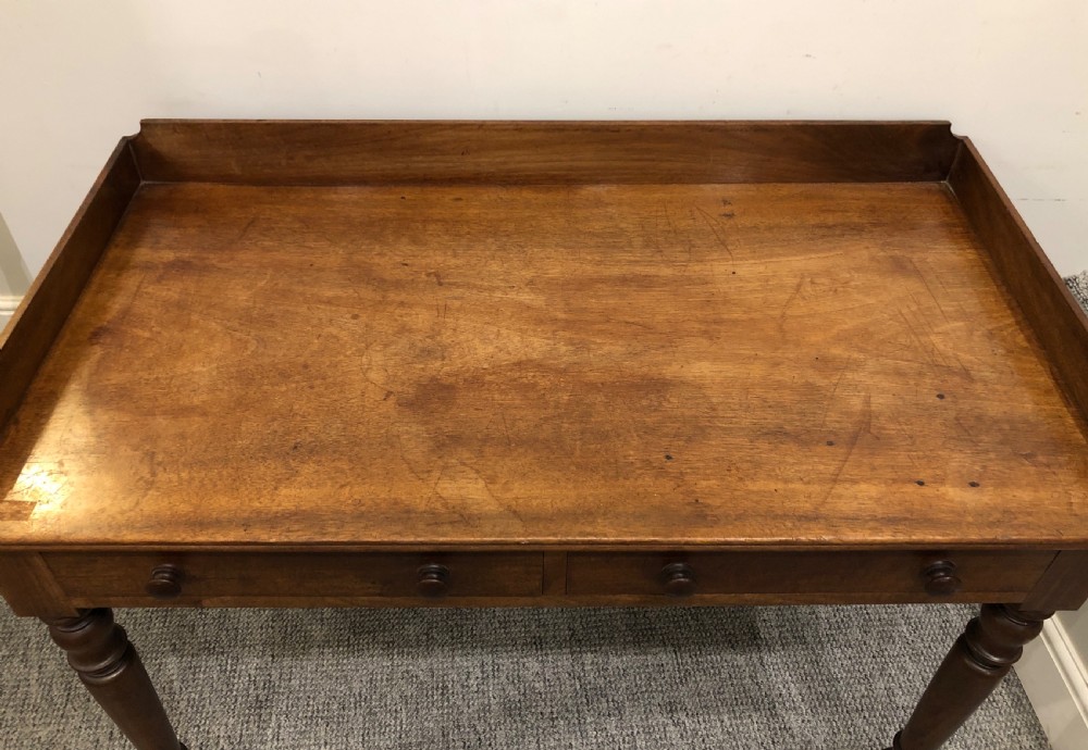 Antique Victorian Two Drawer Side Table View III