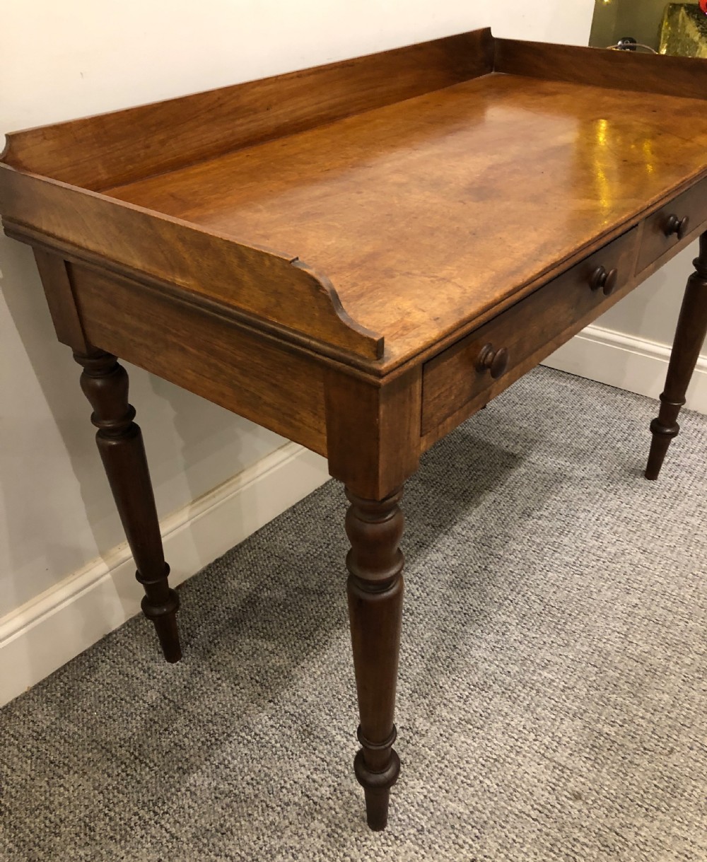 Antique Victorian Two Drawer Side Table View IV