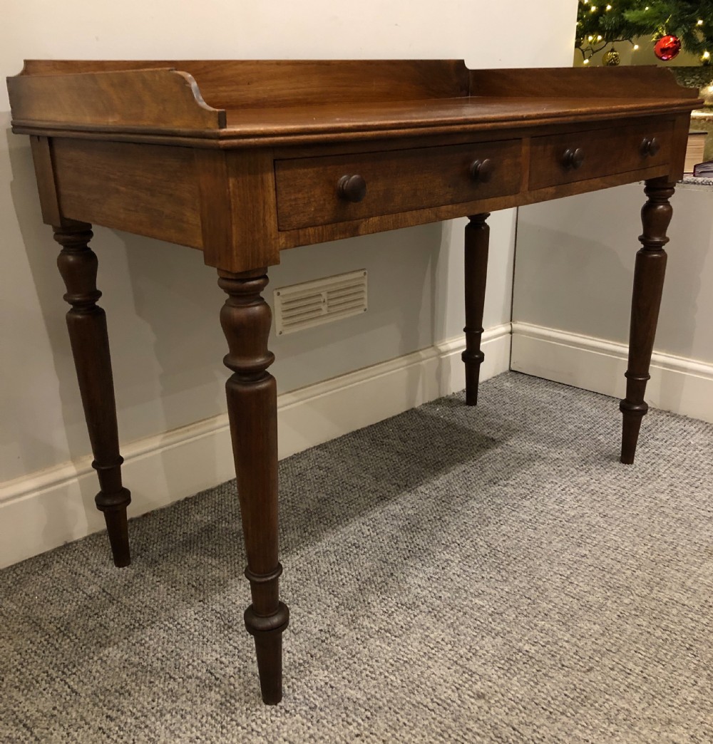 Antique Victorian Two Drawer Side Table View V