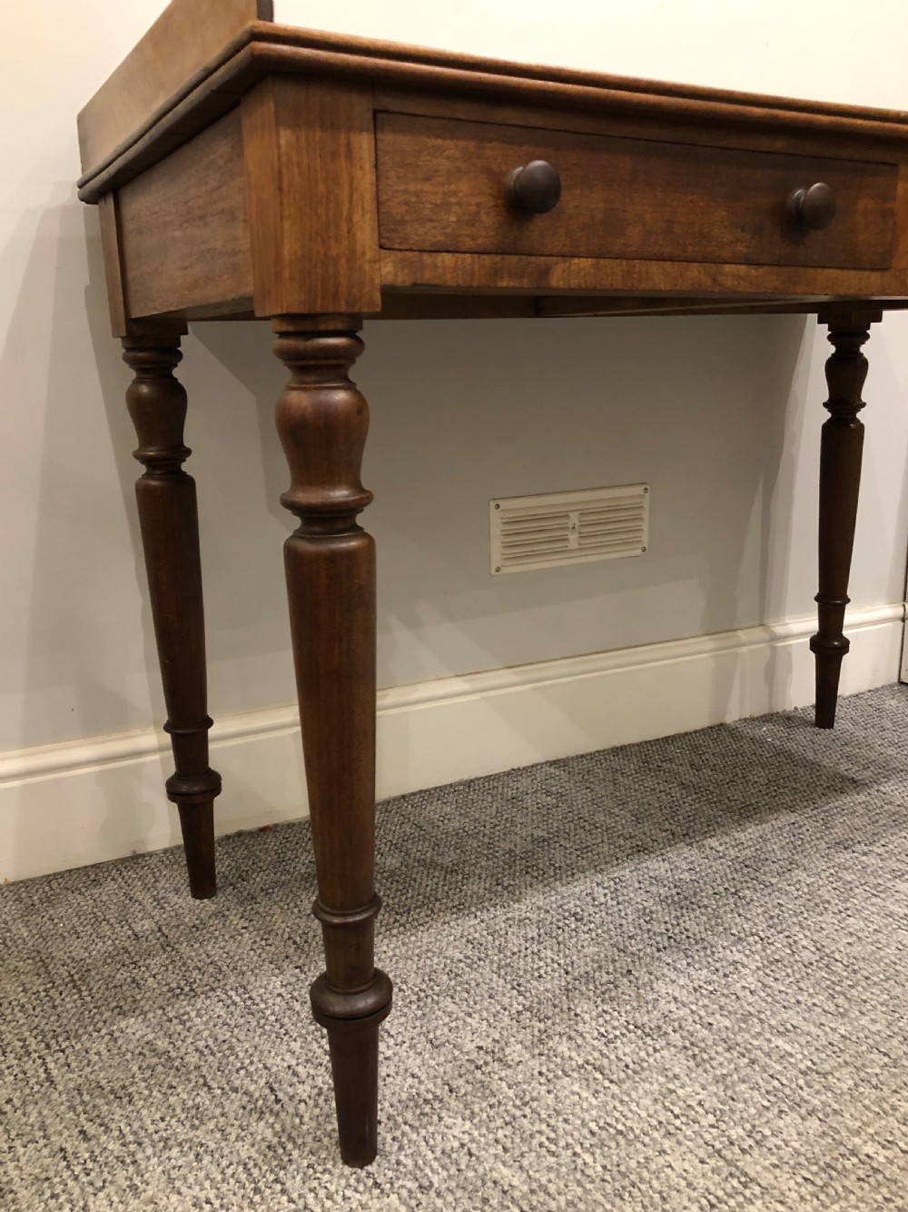 Antique Victorian Two Drawer Side Table View VII