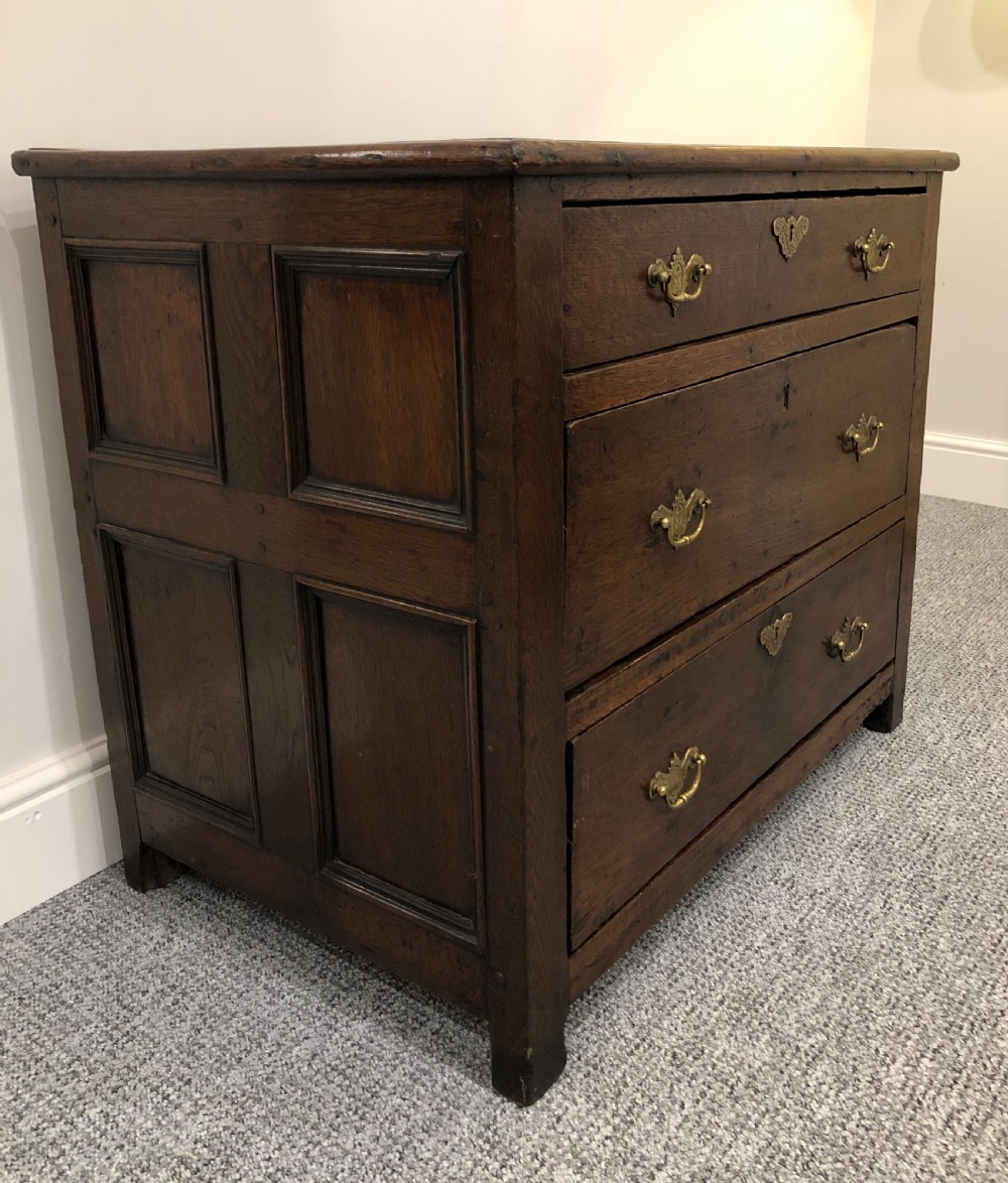 Small Antique 17th Century Oak Chest of Drawers View II