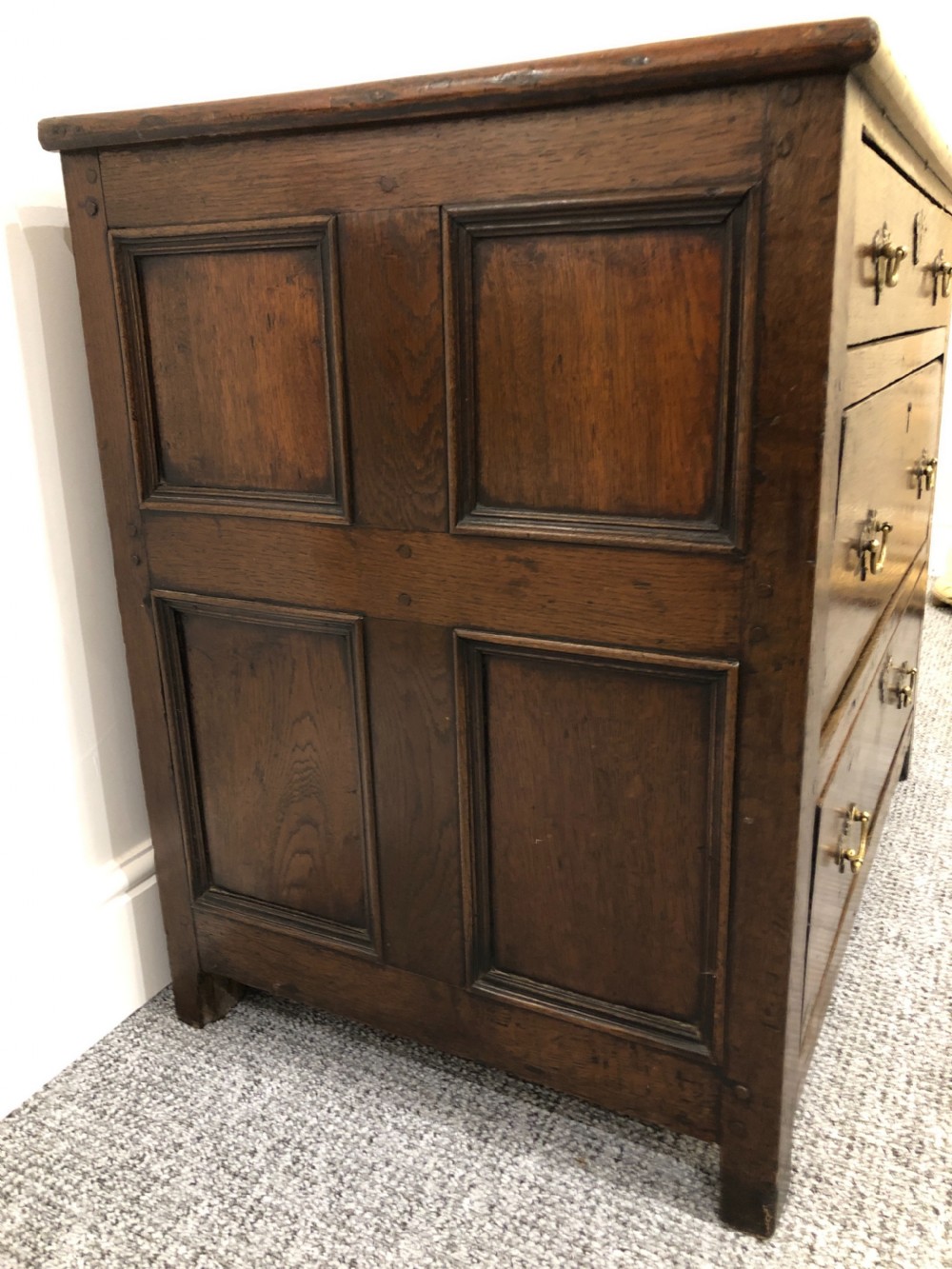 Small Antique 17th Century Oak Chest of Drawers View III