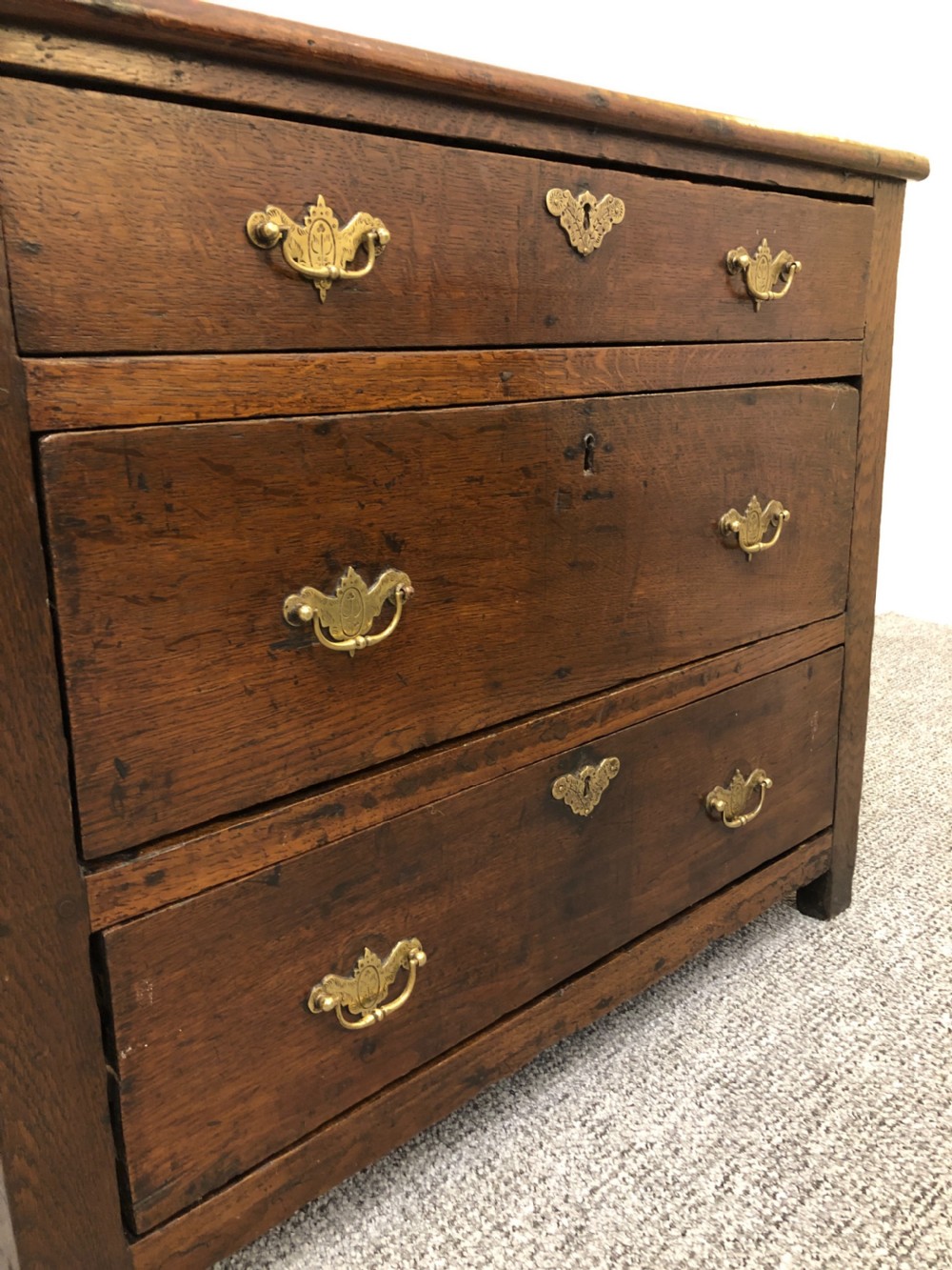 Small Antique 17th Century Oak Chest of Drawers View IV