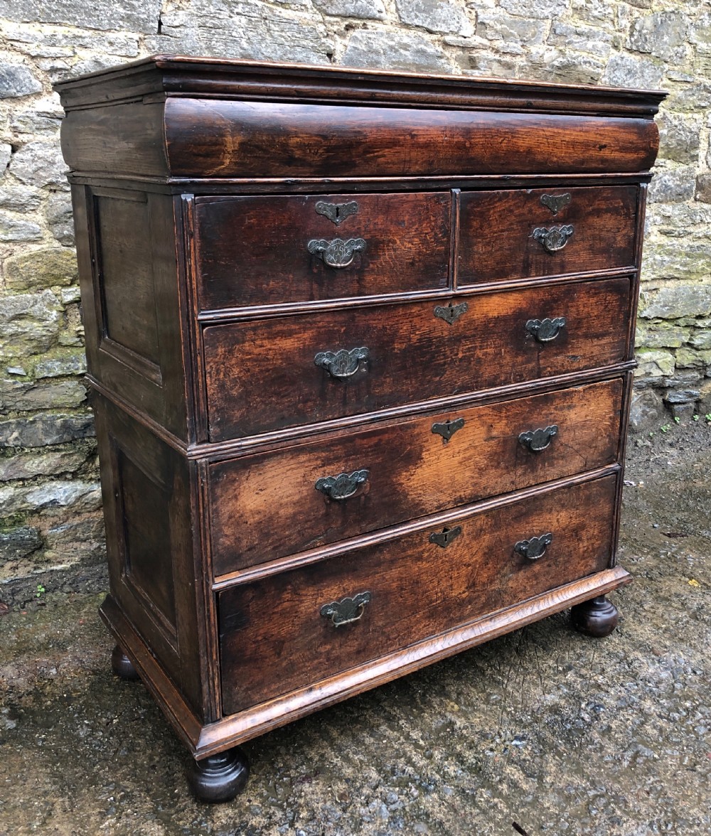 Antique 18th Century Two Part Oak Chest of Drawers View II