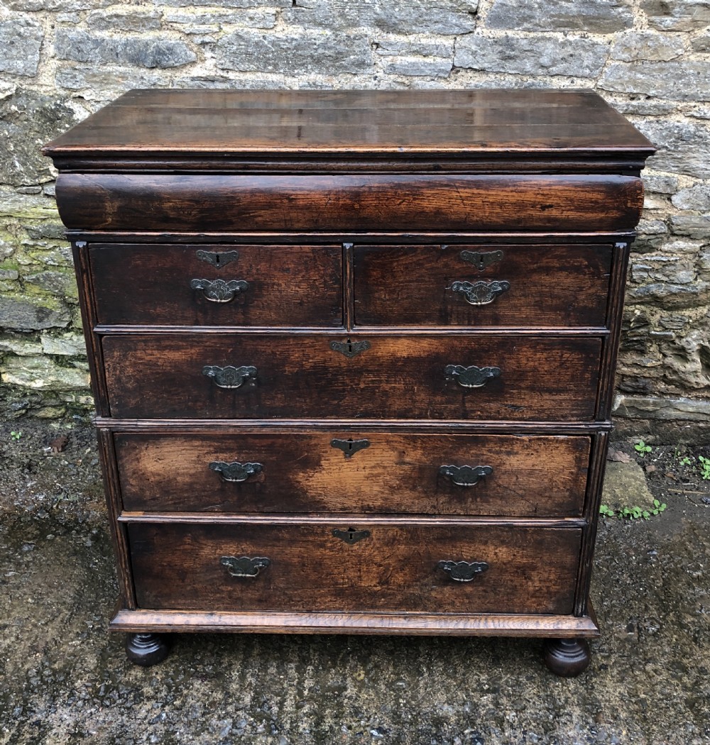 Antique 18th Century Two Part Oak Chest of Drawers View IV
