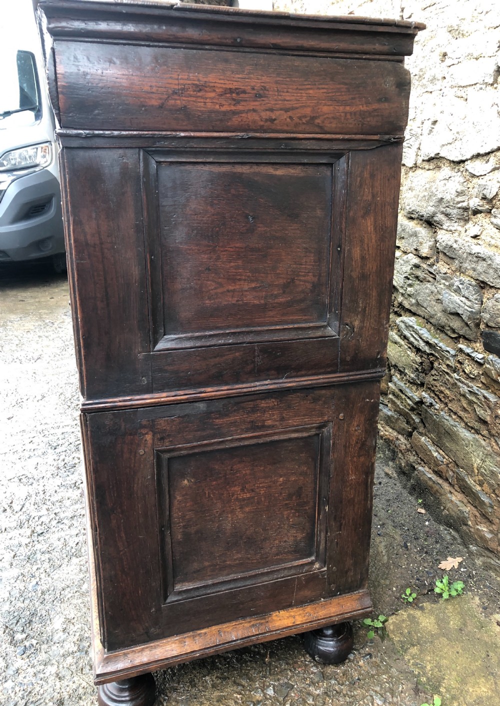 Antique 18th Century Two Part Oak Chest of Drawers View VI