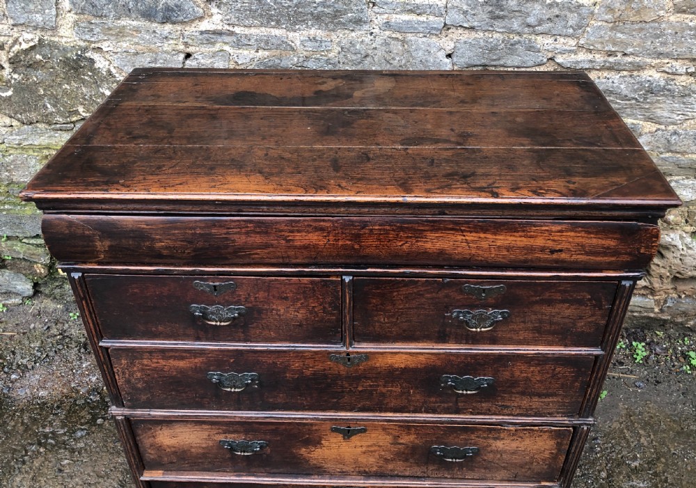 Antique 18th Century Two Part Oak Chest of Drawers View IX
