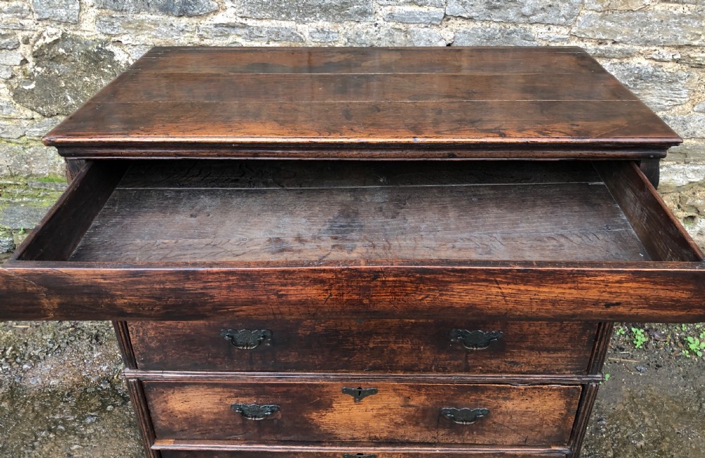 Antique 18th Century Two Part Oak Chest of Drawers View XII