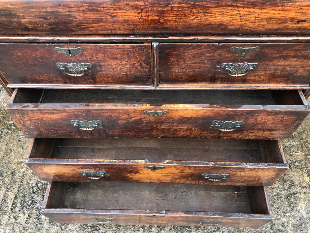 Antique 18th Century Two Part Oak Chest of Drawers View XIII