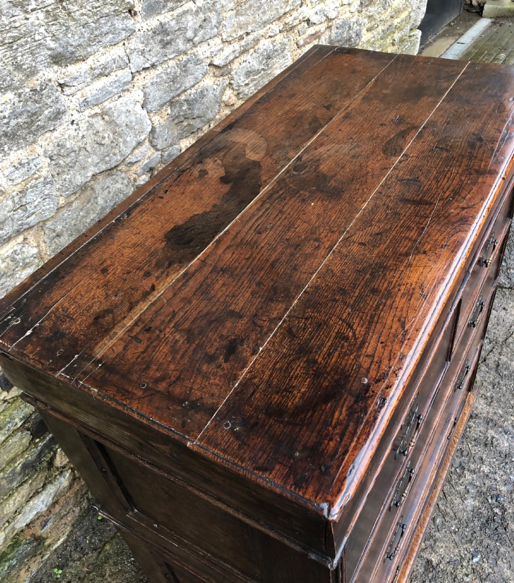 Antique 18th Century Two Part Oak Chest of Drawers View XIV