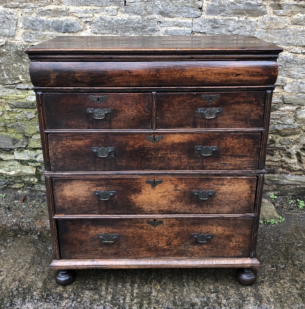 Antique 18th Century Two Part Oak Chest of Drawers View XV