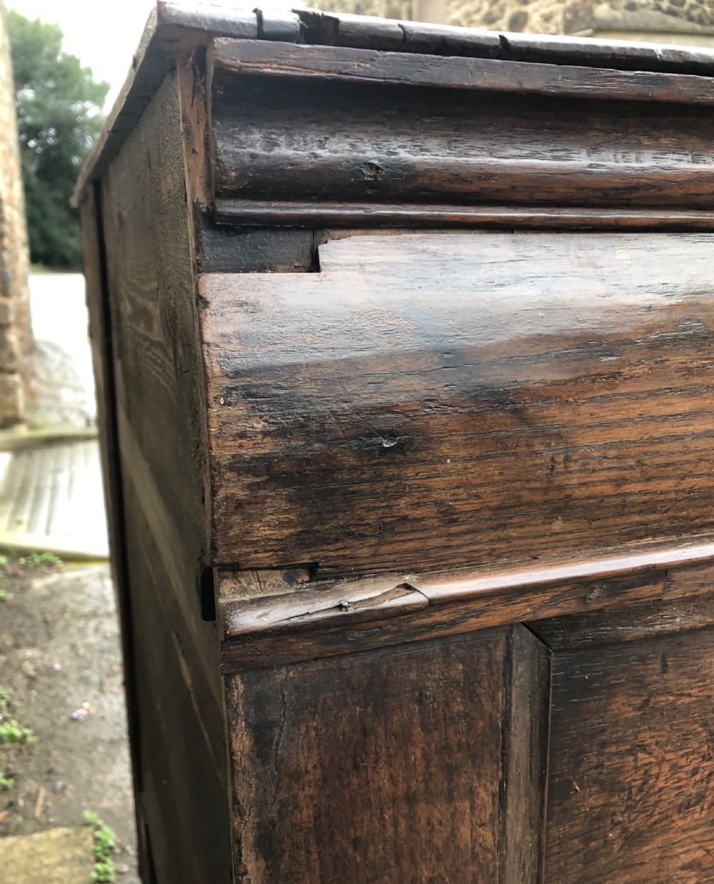 Antique 18th Century Two Part Oak Chest of Drawers View XVII