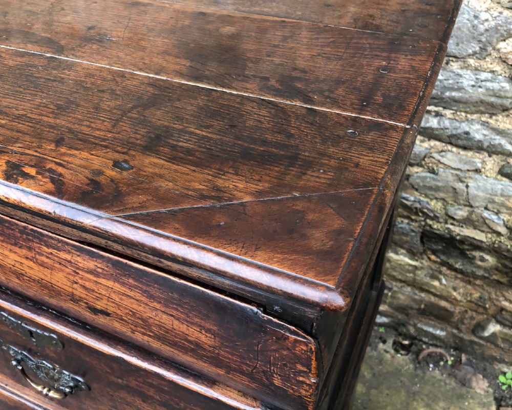 Antique 18th Century Two Part Oak Chest of Drawers View XX
