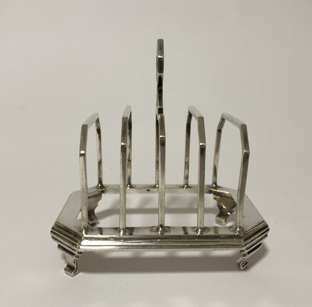 Antique Solid Sterling Silver Toast Rack  View VI