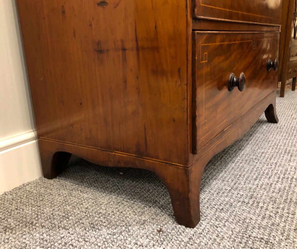 Antique Regency Mahogany Inlaid Chest of Drawers View XVI