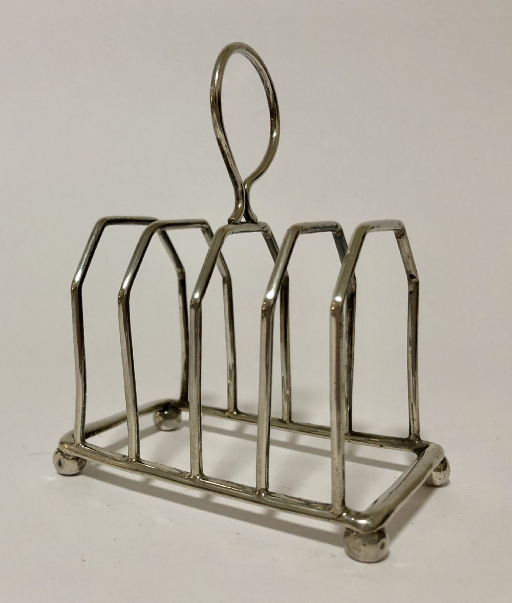 Antique Solid Sterling Silver Toast Rack