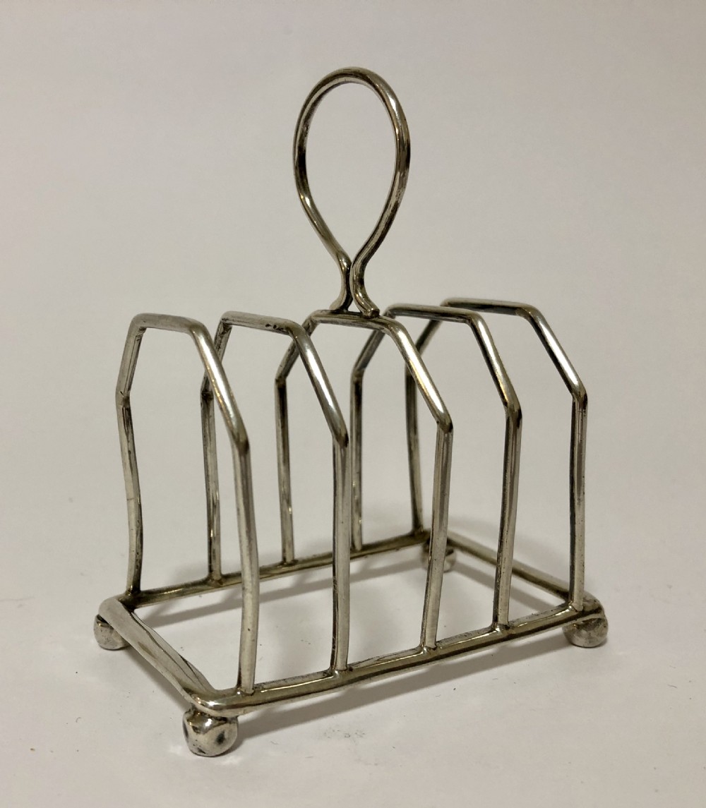 Antique Solid Sterling Silver Toast Rack View IV