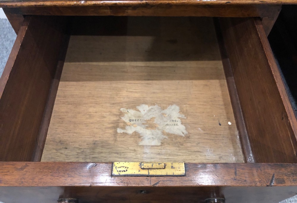 Antique Victorian Burr Walnut Roll Top Desk View XV