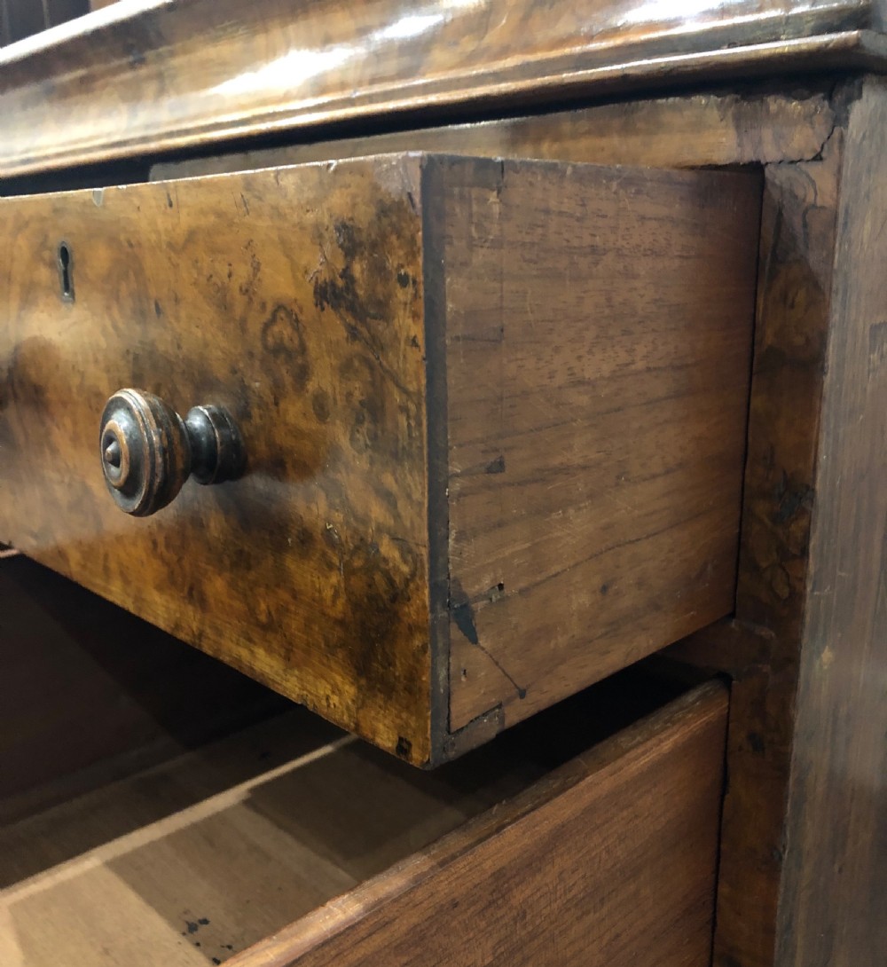 Antique Victorian Burr Walnut Roll Top Desk View XVII