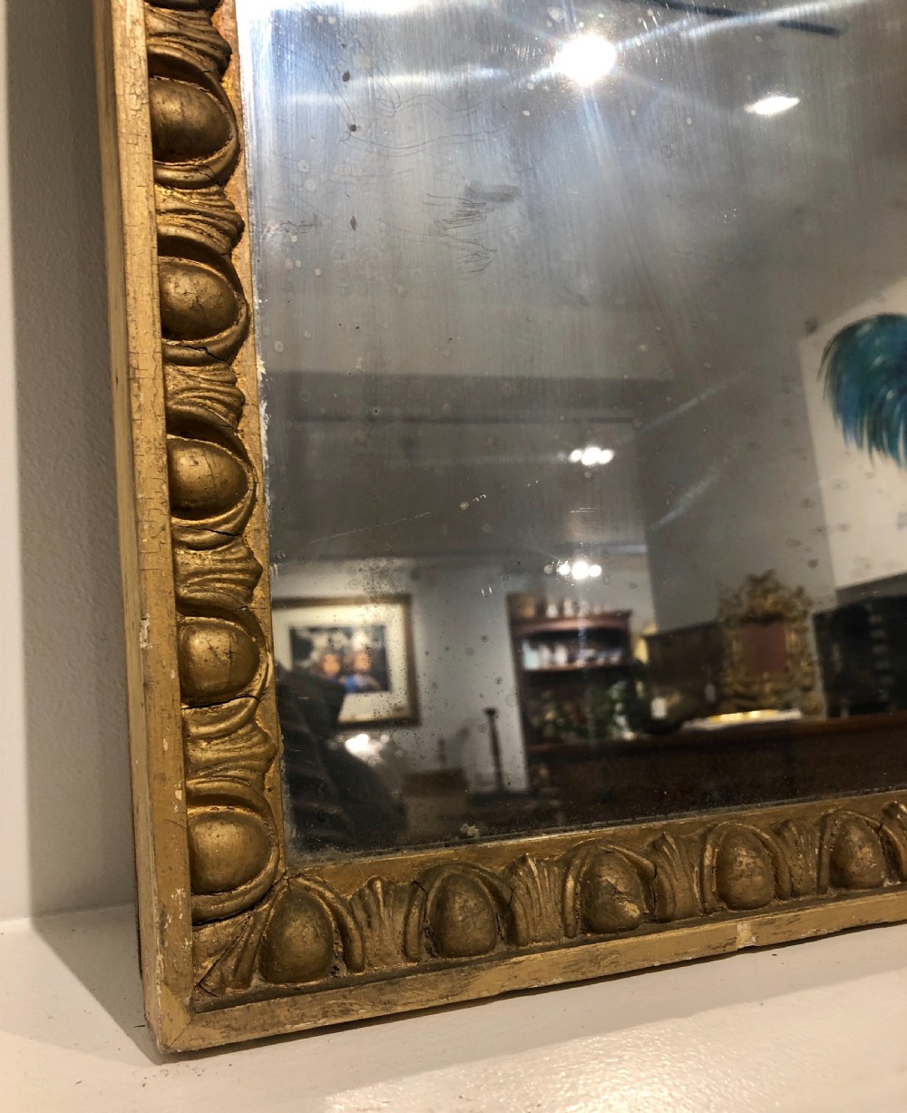 Large Antique Regency Gilded Wall Mirror with Original Glass View V
